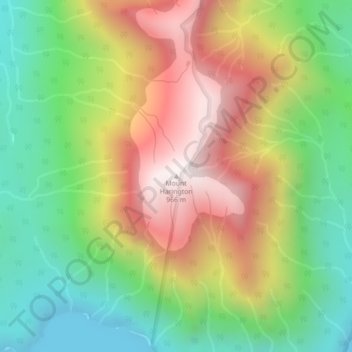 Carte topographique Mount Harington, altitude, relief