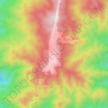 Carte topographique Laouinet, altitude, relief