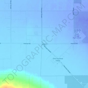 Carte topographique Valerie, altitude, relief