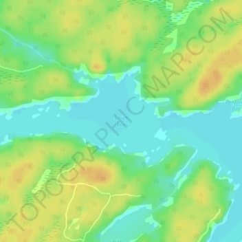 Carte topographique Smith Bay, altitude, relief
