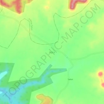 Carte topographique Agra, altitude, relief