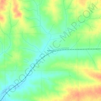 Carte topographique Kittredge, altitude, relief