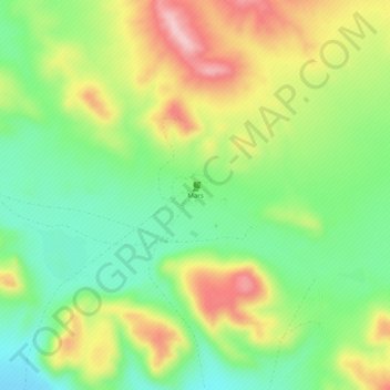 Carte topographique Mars, altitude, relief