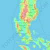 Carte topographique Nueva Ecija, altitude, relief