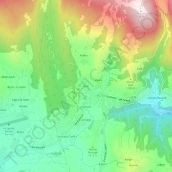 Carte topographique Rotz, altitude, relief