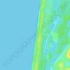 Carte topographique Plage du Truc Vert, altitude, relief