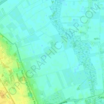 Carte topographique Veenhof, altitude, relief