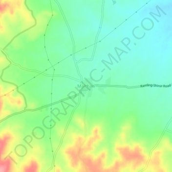 Carte topographique Malthan, altitude, relief