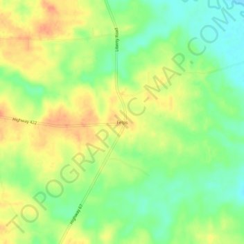 Carte topographique Felps, altitude, relief