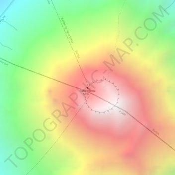 Carte topographique Tungurahua, altitude, relief