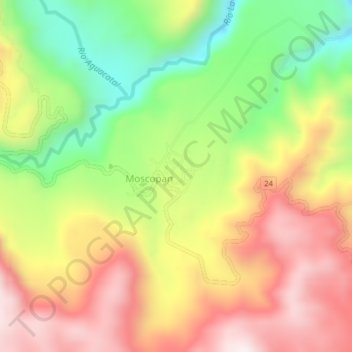 Carte topographique Santa Leticia, altitude, relief