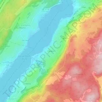 Carte topographique Chaudron, altitude, relief