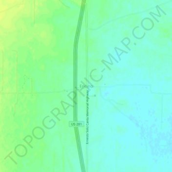 Carte topographique Encino, altitude, relief