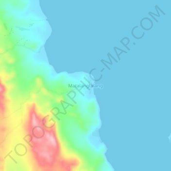 Carte topographique Matalangtalang, altitude, relief