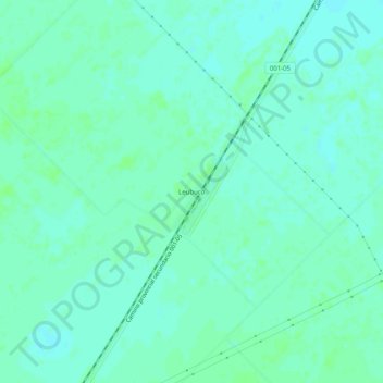 Carte topographique Leubucó, altitude, relief