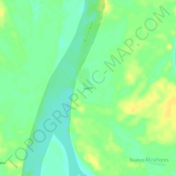 Carte topographique Lurin, altitude, relief