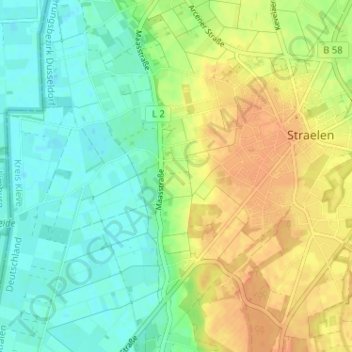 Carte topographique Westerbroek, altitude, relief