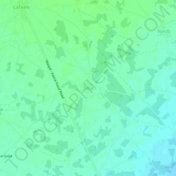 Carte topographique Isha, altitude, relief