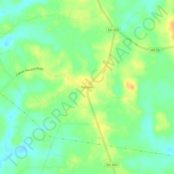 Carte topographique Necaise, altitude, relief