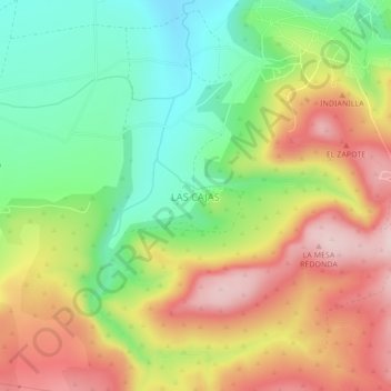 Carte topographique LAS CAJAS, altitude, relief