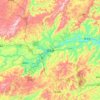 Carte topographique Zhenyuan, altitude, relief