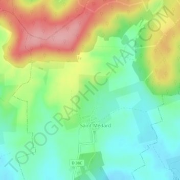 Carte topographique Rondeau du Calbert, altitude, relief