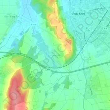 Carte topographique Unggenried, altitude, relief