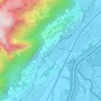 Carte topographique Lienz, altitude, relief