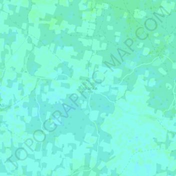 Carte topographique Baharka, altitude, relief