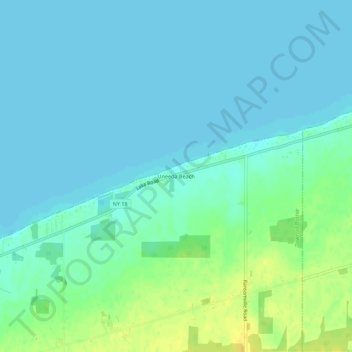 Carte topographique Uneeda Beach, altitude, relief