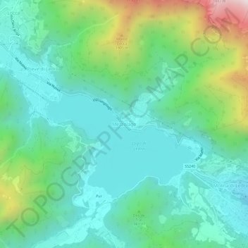 Carte topographique Mezzolago, altitude, relief