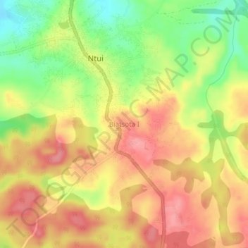 Carte topographique Biatsota I, altitude, relief