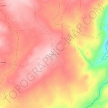Carte topographique Medeiros, altitude, relief