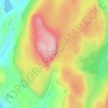 Carte topographique Monts-Groulx, altitude, relief