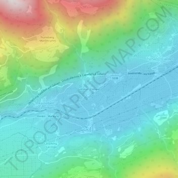 Carte topographique Galsaun, altitude, relief