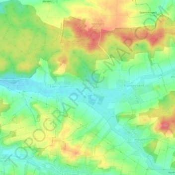 Carte topographique Pichl, altitude, relief