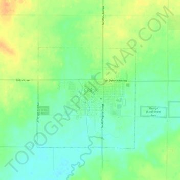 Carte topographique George, altitude, relief