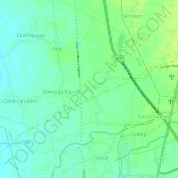 Carte topographique Lebueg, altitude, relief