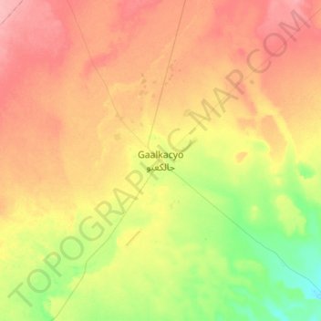 Carte topographique Galkayo, altitude, relief