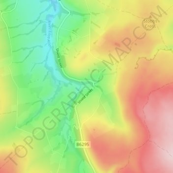 Carte topographique Sinderhope, altitude, relief