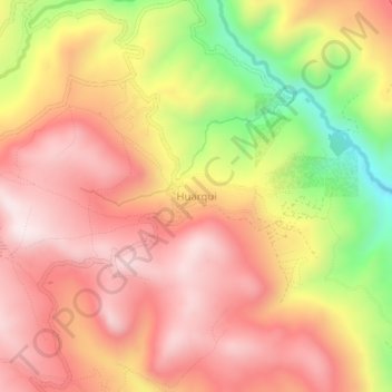 Carte topographique Huarqui, altitude, relief