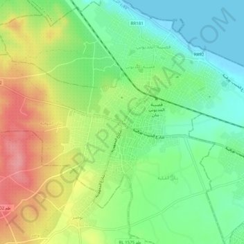 Carte topographique Bennane, altitude, relief
