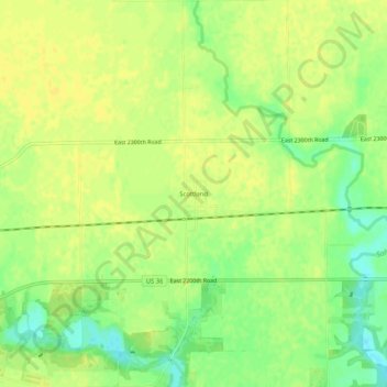 Carte topographique Scottland, altitude, relief