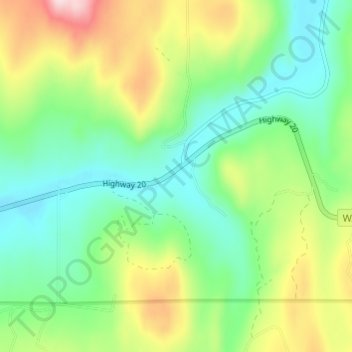 Carte topographique Wauconda, altitude, relief