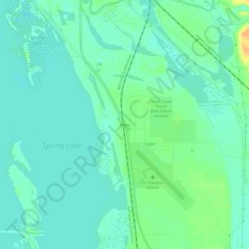 Carte topographique Ayers, altitude, relief