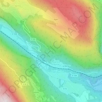 Carte topographique Nivollet, altitude, relief