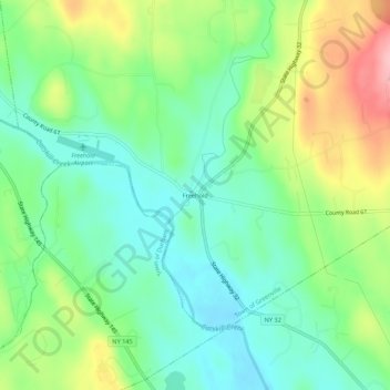 Carte topographique Freehold, altitude, relief