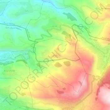 Carte topographique Ram, altitude, relief