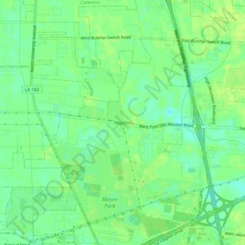 Carte topographique Mouton, altitude, relief