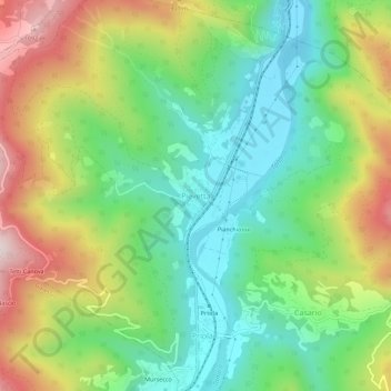 Carte topographique Pievetta, altitude, relief